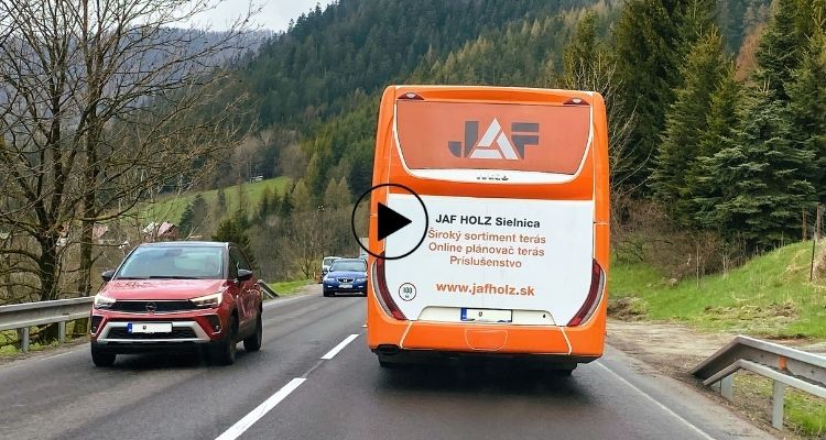 Jaf Holz kampaň na dálkových busech